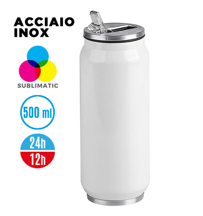 Borraccia termica bianca personalizzata